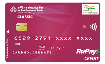 Indian Overseas Bank Classic RuPay Credit Card