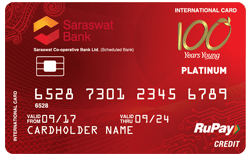 Saraswat Bank Platinum RuPay Card