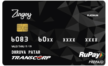 Zingoy RuPay Prepaid Card